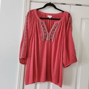 J Jill Embroidered Shirt